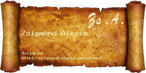 Zsigmond Alexia névjegykártya